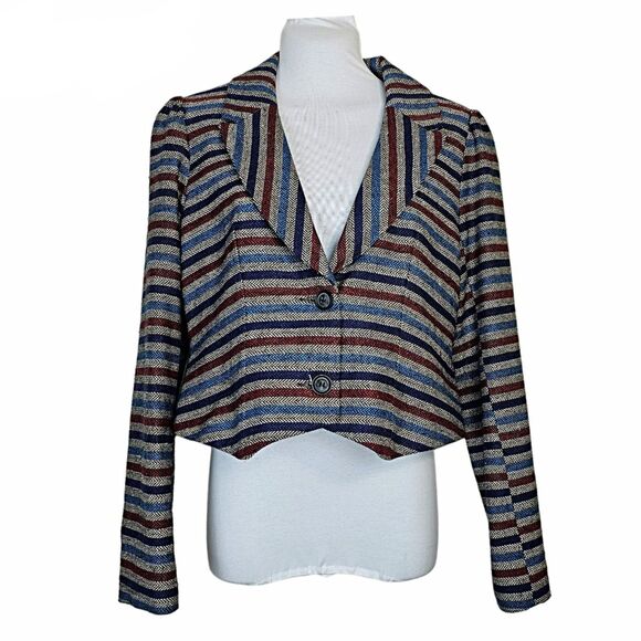 Tulle Jackets & Blazers - Tulle by Anthropology Tulle Striped Blazer/Jacket Size S